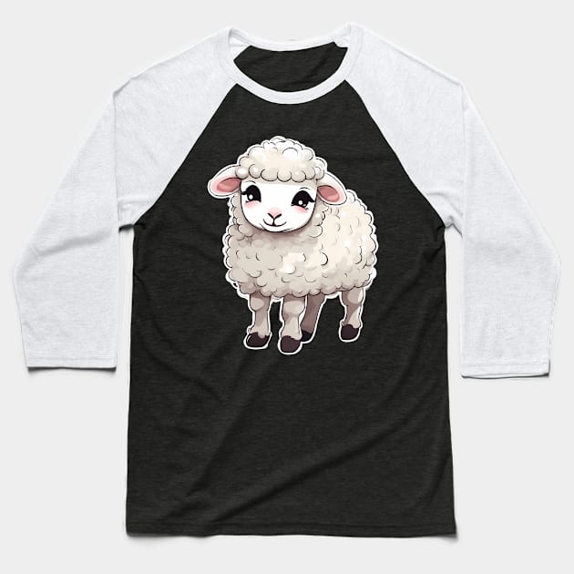 Baby Sheep Baseball T-Shirt by animegirlnft